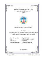 Giải pháp hoàn thiện tổ chức thực thi chính sách cấp nước sinh hoạt nông thôn của chính quyền tỉnh Bắc Ninh