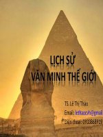 Lịch sử văn minh thế giới - Bài mở đầu