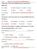 40 đề thi tốt nghiệp môn tiếng anh - full word