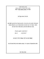 Kê biên quyền sử dụng đất, tài sản gắn liền với đất theo pháp luật thi hành án dân sự từ thực tiễn huyện đan phượng, thành phố hà nội