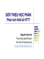 phân tích thiết kế hệ thống thông tin