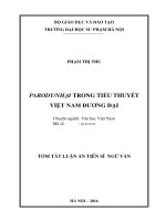 PARODY NHẠI TRONG TIỂU THUYẾT VIỆT NAM ĐƯƠNG đại 