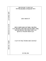Phát triển đội ngũ hiệu trưởng các trường tiểu học huyện phúc thọ, thành phố hà nội theo tiếp cận quản lý nhân lực (LV02026) 