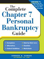 The complete chapter 7 personal bankruptcy guide by edward haman