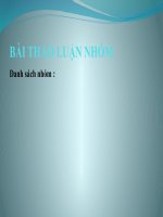 bài thảo luận môn hành vi   tâm lý trẻ em 