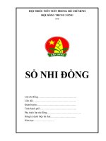 Mẫu sổ sao nhi đồng