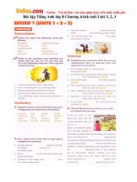 Bài tập Tiếng Anh lớp 8 Chương trình mới Unit 1, 2, 3