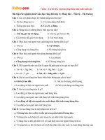 Bài tập trắc nghiệm môn Giáo dục công dân lớp 11: Hàng hóa - Tiền tệ - Thị trường