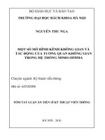 Một số mô hình kênh không gian và tác động của tương quan không gian trong hệ thống MIMO OFDMA 
