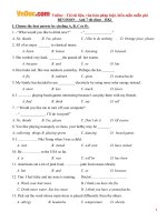 Bộ đề ôn thi học kỳ 1 môn Tiếng Anh lớp 7 Chương trình mới có đáp án