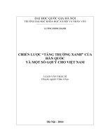 Chiến lược tăng trưởng xanh của hàn quốc và một số gợi ý cho việt nam 