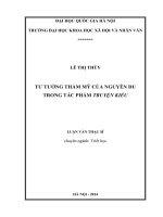 Tư tưởng thẩm mỹ của nguyễn du trong tác phẩm truyện kiều 