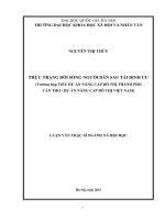 Thực trạng đời sống người dân sau tái định cư (Nghiên cứu tiểu dự án Nâng cấp đô thị TP. Cần Thơ- Dự án Nâng cấp độ thị Việt Nam)