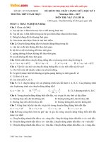 Đề thi giữa học kì 1 môn Vật lý lớp 10 trường THPT Nam Trực, Nam Định năm học 2016 - 2017