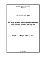 Pháp luật về thanh tra, giám sát thị trường chứng khoán của ủy ban chứng khoán nhà nước ở việt nam 