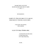Luận văn Thạc sĩ Nghiên cứu tính chất điện tử của một số Perovskite từ tính pha tạp đất hiếm