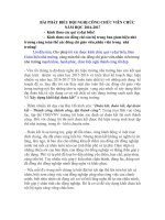 BÀI PHÁT BIỂU NHÂN NGÀY HỘI BÉ ĐẾN TRƯỜNG