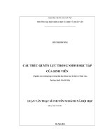 Cấu trúc quyền lực trong nhóm học tập của sinh viên (nghiên cứu trường hợp trường đại học khoa học xã hội và nhân văn, đại học quốc gia hà nội) 