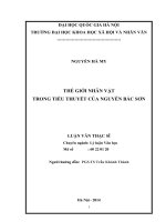 Thế giới nhân vật trong tiểu thuyết của nguyễn bắc sơn 