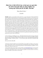 Nhận thức về biếnđổi khí hậuvàđánhgiácủangười dân cho chính sách giảm thiểutácđộng