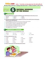 Bài tập Tiếng Anh lớp 6 Chương trình mới Unit 5: Natural wonders of the word