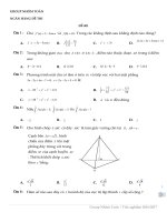 Đề số 011 ngân hàng để group nhóm toán (đề 1) 