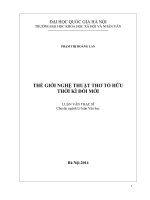 Thế giới nghệ thuật thơ tố hữu thời kỳ đổi mới 