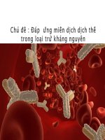 Sự đáp ứng miễn dịch dịch thể