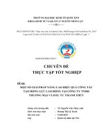 Một số giải pháp nâng cao hiệu quả công tác tạo động lực lao động tại công ty công ty TNHH TM & ĐT Thanh Thủy