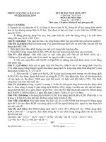 Đề thi HSG môn Hóa học lớp 9 huyện Hoằng Hóa, Thanh Hóa năm 2015 - 2016