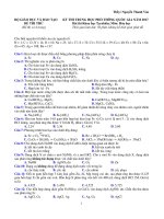 ĐỀ THI THỬ l1   THẦY NGUYỄN THANH vào 