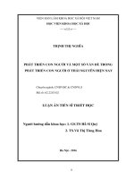 Phát triển con người và một số vấn đề trong phát triển con người ở thái nguyên hiện nay 