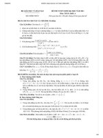 Bộ đề thi+ đáp án đại học môn Toán NĂM 2011
