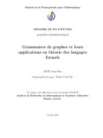 Grammaires de graphes et leurs applications en théorie des langages formels 