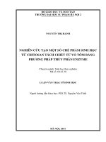 Nghiên cứu tạo một số chế phẩm sinh học từ Chitosan tách chiết từ vỏ tôm bằng phương pháp thuỷ phân enzyme