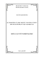 Sự ảnh hưởng của học thuyết “tam tòng, tứ đức” đối với người phụ nữ việt nam hiện nay 