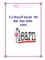 tổng hợp kiến thức ôn thi đại học môn toán