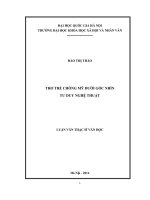 Thơ trẻ chống mỹ dưới góc nhìn tư duy nghệ thuật 