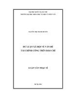 Dư luận xã hội vấn đề tài chính 