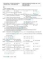 ĐỀ kiểm tra 1 tiết chương i hình học 11 