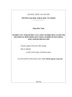 Luận văn nghiên cứu ảnh hưởng của công nghiệp hóa và đô thị hóa đến sự biến động đất nông nghiệp huyện đông anh, thành phố hà nội 