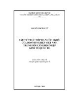 Đầu tư trực tiếp ra nước ngoài của doanh nghiệp việt nam trong bối cảnh hội nhập kinh tế quốc tế 