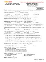 Đề kiểm tra 45 phút số 1 môn Toán lớp 12 trường THPT Đoàn Thượng, Hải Dương năm học 2016 - 2017