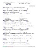 Đề kiểm tra 1 tiết hình học 10, chương 1 