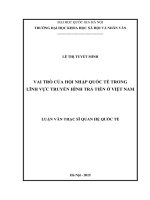 Vai trò của hội nhập quốc tế trong lĩnh vực truyền hình trả tiền ở Việt Nam