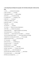 Bài tập chia động từ cơ bản tiếng Anh