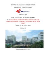 QUÁ TRÌNH NGHÊN CỨU HOẠT ĐỘNG CỦA BA SẢN  PHẨM :KẸO SINGUM, XÀ PHÒNG LIFEBUOY VÀ NƯỚC MẮM  CHINSU (IUH)
