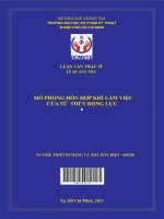 mô phỏng hỗn hợp khí làm việc của từ thủy động lực 