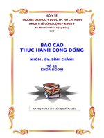 báo cáo thực tập cộng đồng tại khoa ngoại bệnh viện bình chánh