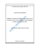 Nghiên cứu đánh giá trình độ tập luyện của nữ vđv cầu mây trẻ 13 15 tuổi tỉnh đồng nai qua hai năm tập luyện 